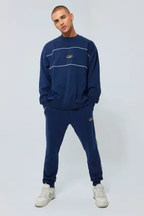 Lightweight Oversized Ofcl Sweatshirt Tracksuit | boohooMAN UK