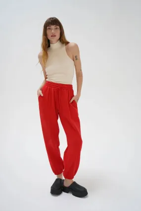 LnA Jace Seamed Fleece Jogger - High Risk Red