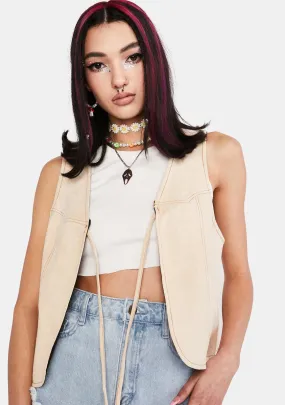 Main Street Rebel Faux Suede Vest-