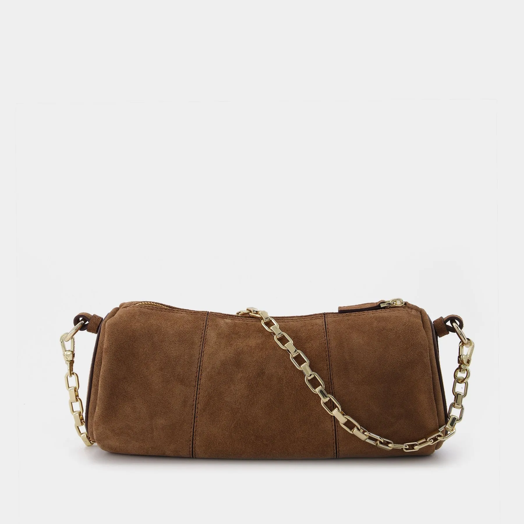 Manu Atelier  Cylinder Bag in Brown Leather