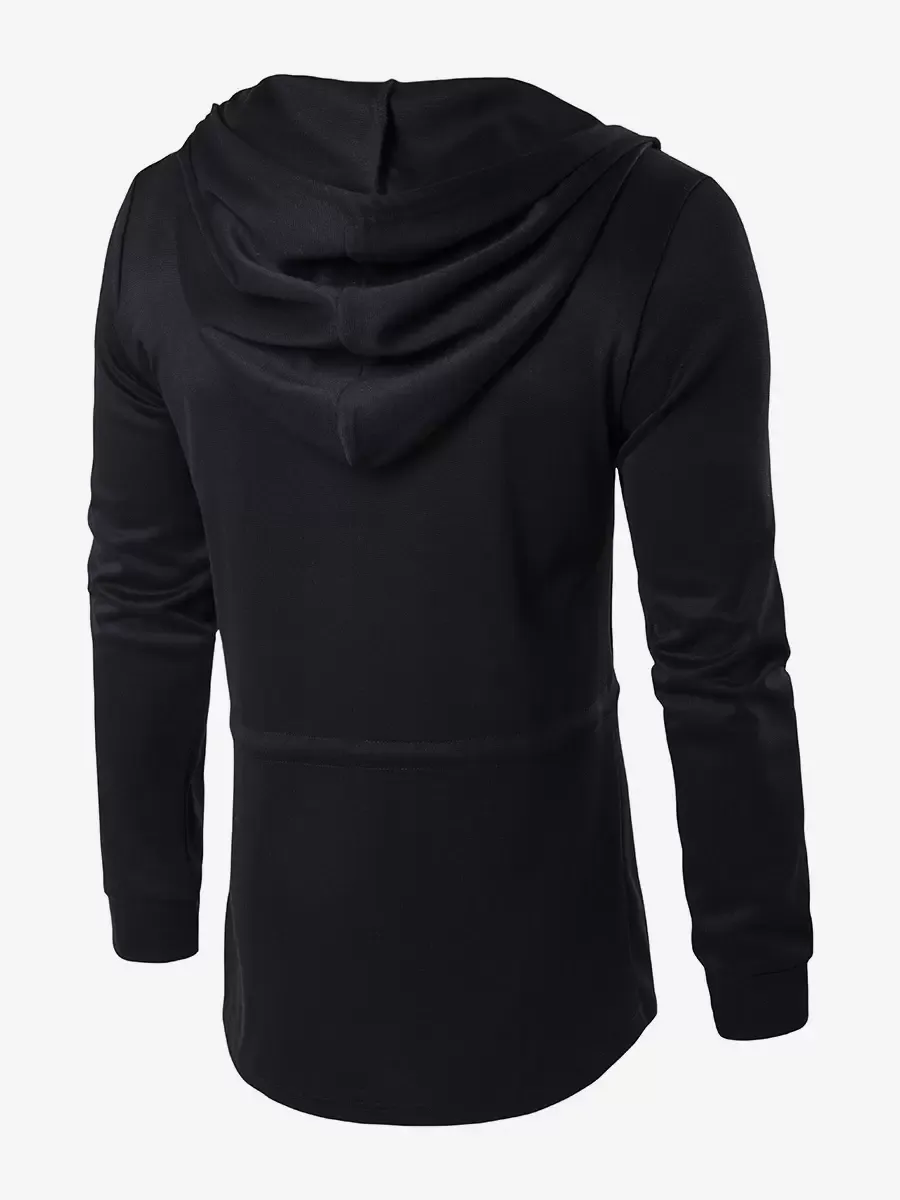 Men's Hoodie Long Sleeve Black Simple Sports Jacket Hoodie