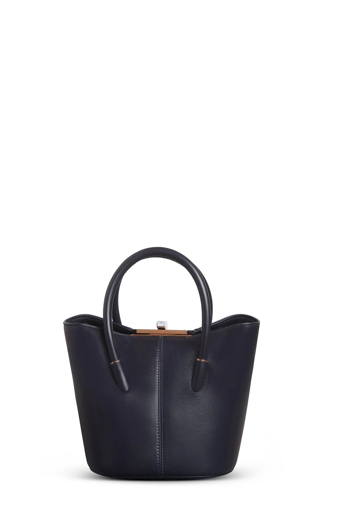 Mini Baez Bag in Navy Nappa Leather