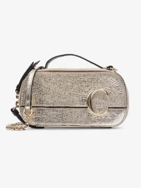 Mini C Vanity Bag Gold Leather