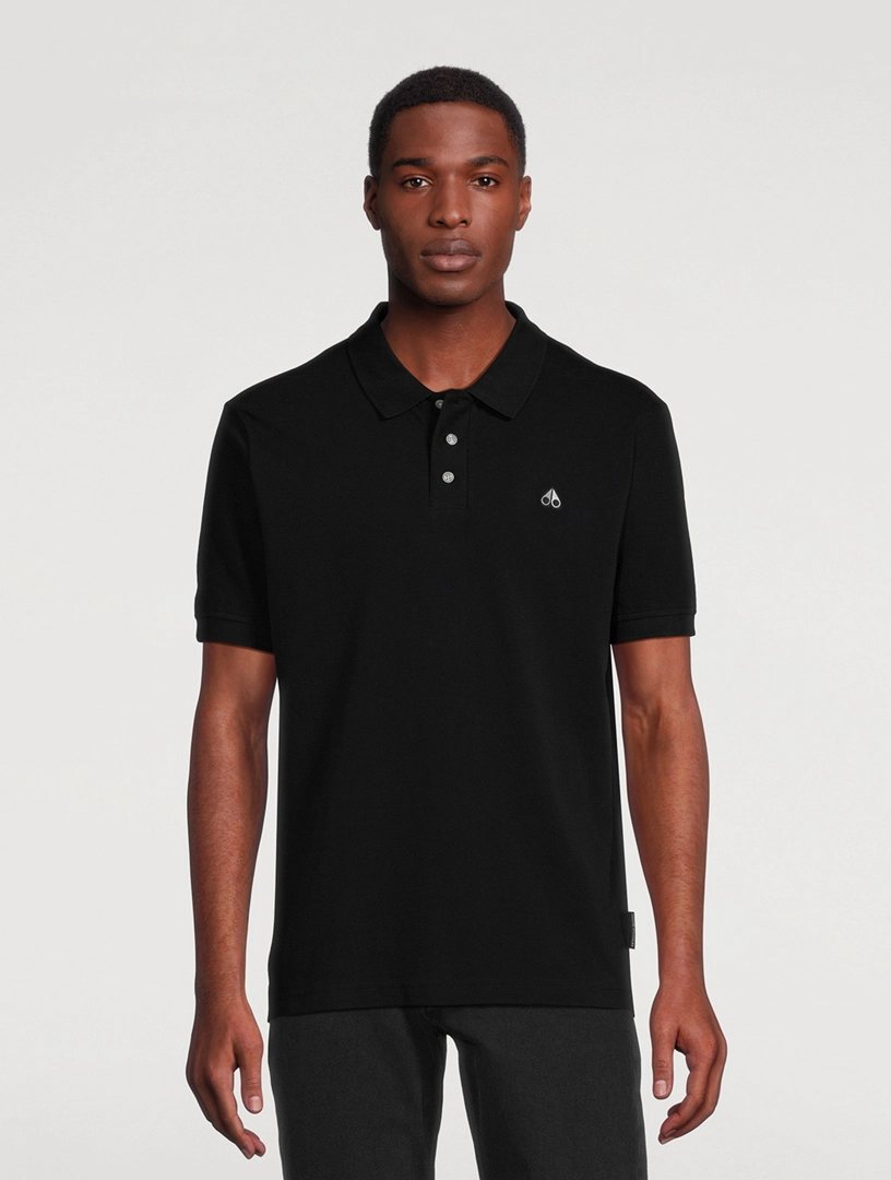 MOOSE KNUCKLES Pique Cotton Polo Shirt