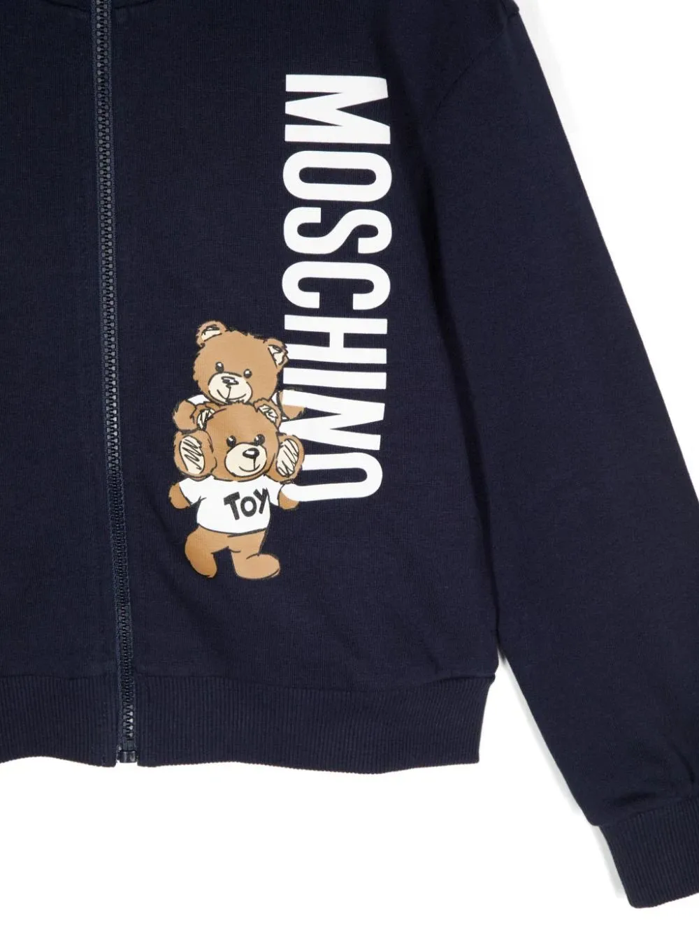 MOSCHINO KIDS Blue Moschino Teddy Bear Zip-Up Hoodie