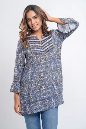 Mystika Ruffled and Embroidered Tunic