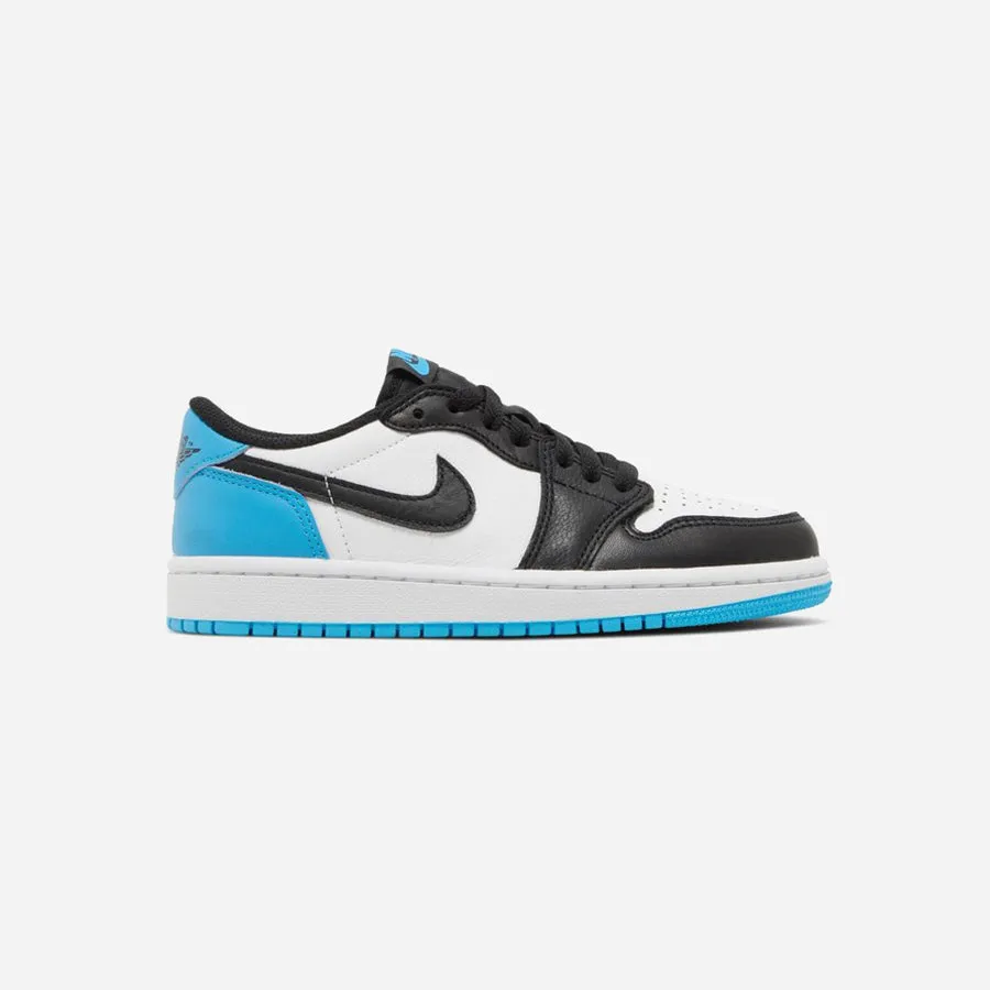 NIKE  JORDAN 1 LOW BLACK DARK POWDER BLUE (WOMEN'S)