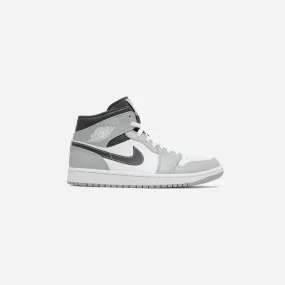 NIKE  JORDAN 1 MID LIGHT SMOKE GREY