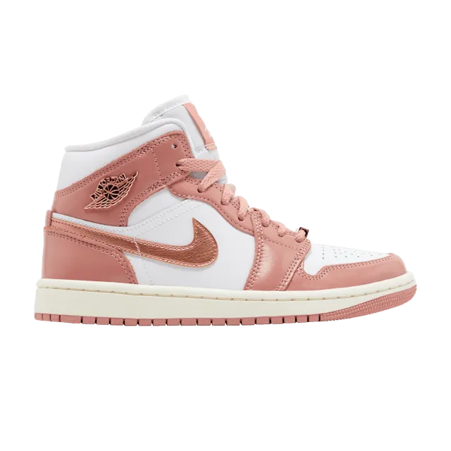 NIKE  JORDAN 1 MID SE RED STARDUST (WOMEN'S)