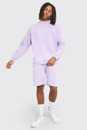 Oversized Limited Sweatshirt Short Tracksuit | boohooMAN UK