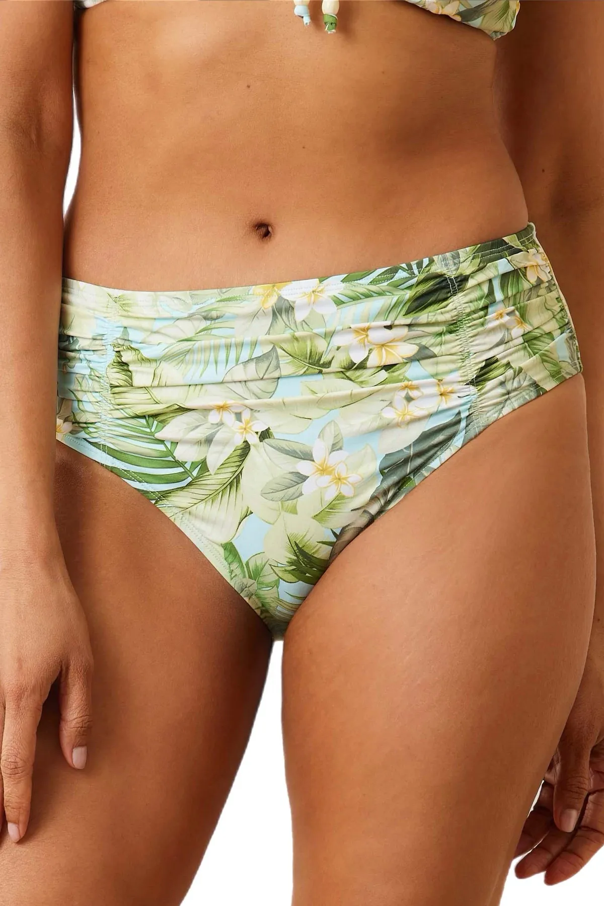 Paradise Fronds High Waist Bikini Bottom 