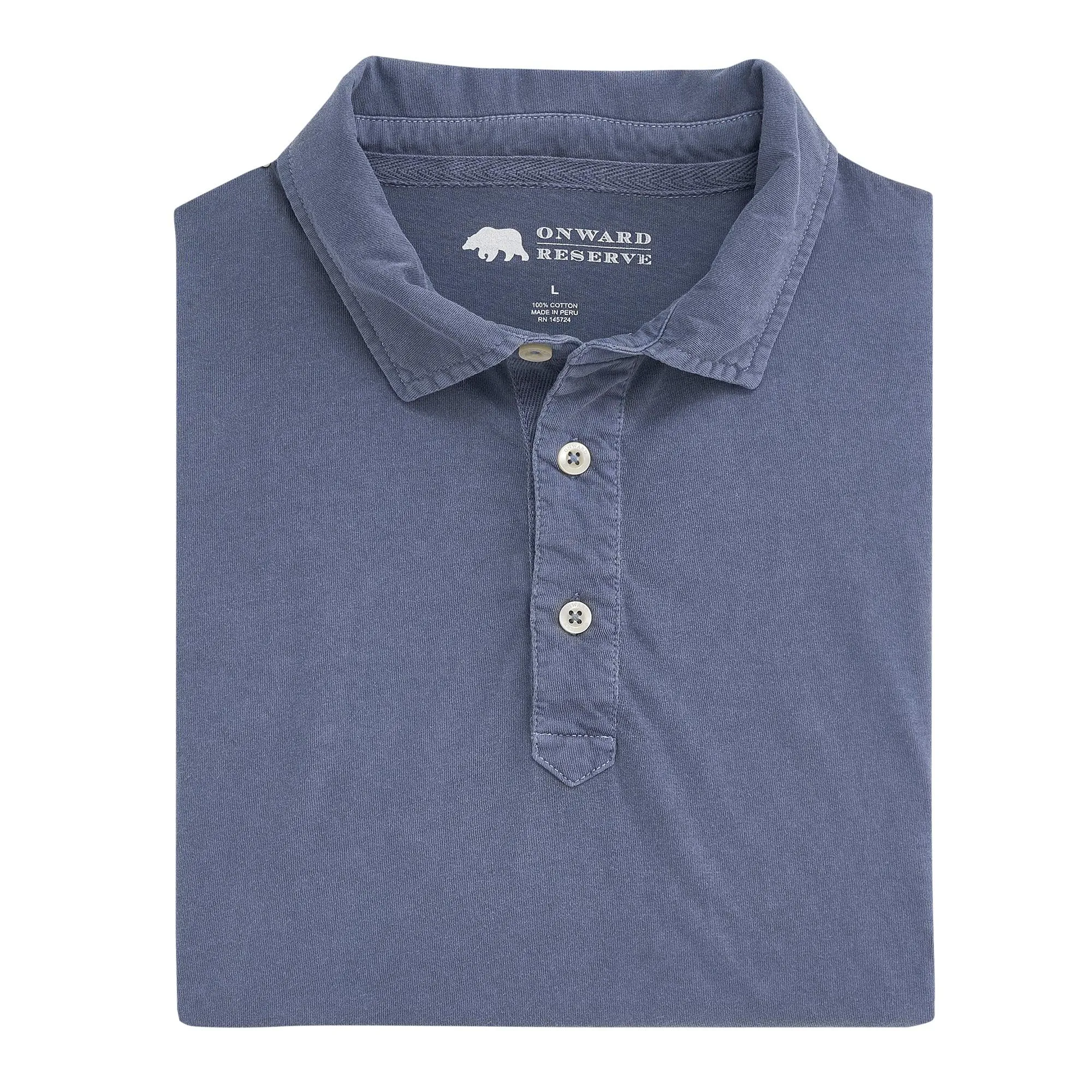 Perry Short Sleeve Polo - Vintage Indigo