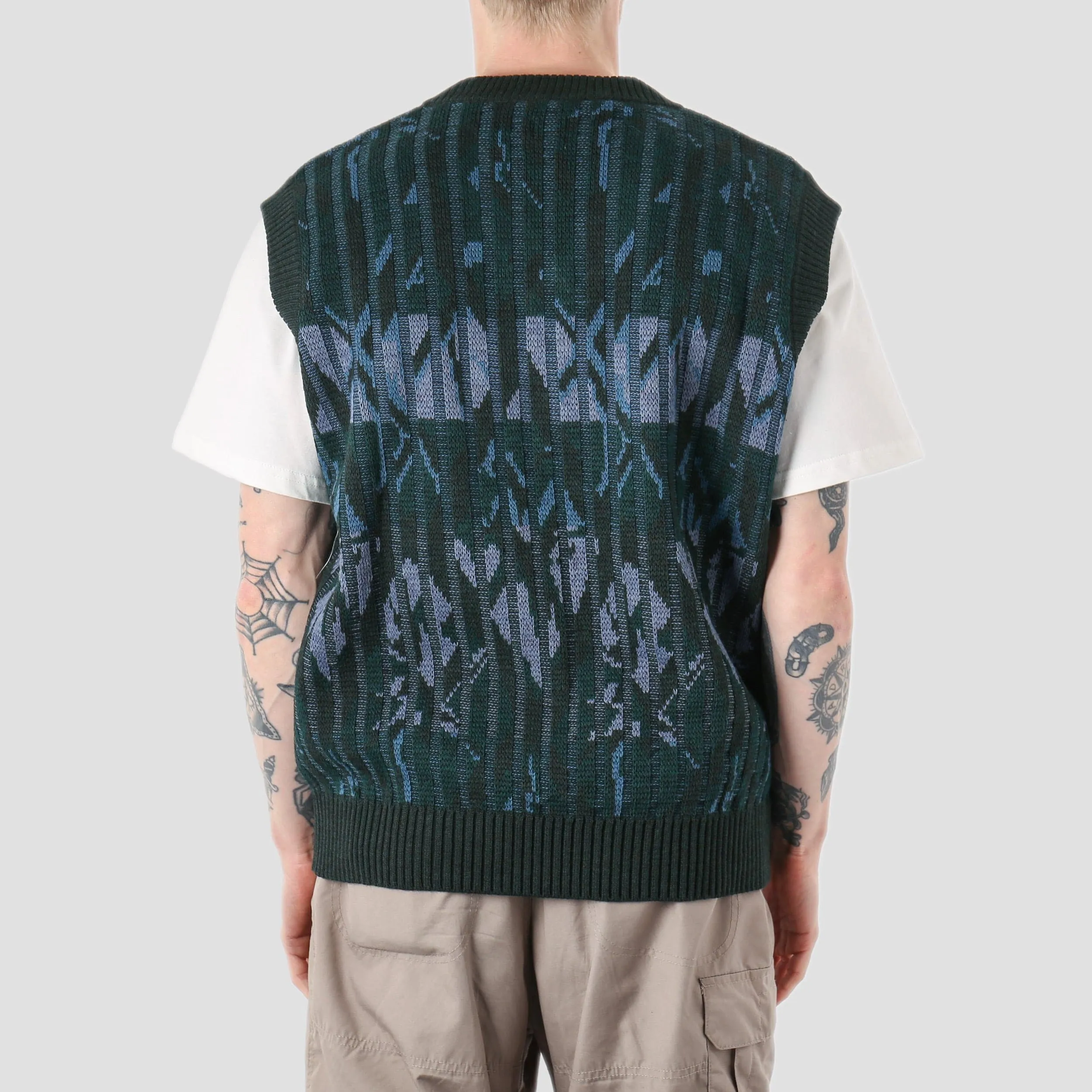 Polar Paul Knit Vest Dark Green