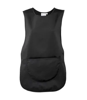 Premier Ladies/Womens Pocket Tabard / Workwear (Pack of 2) (Black) (UTRW7031)