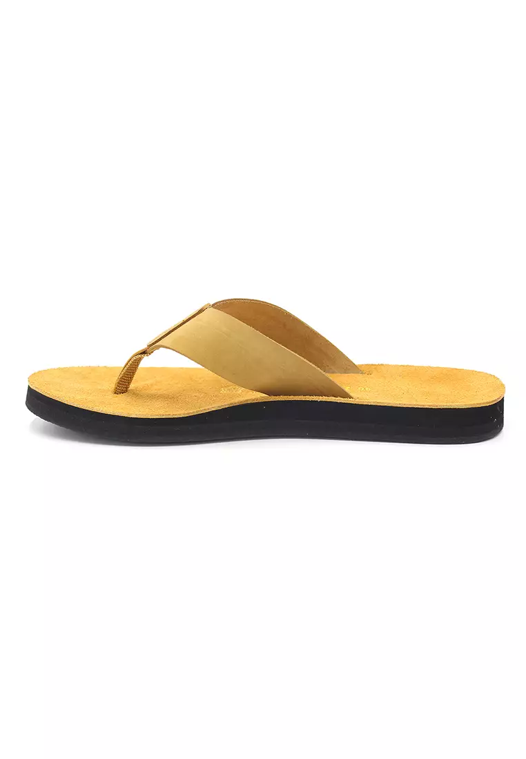 Quebec - Beige Leather Sandals & Flip Flops