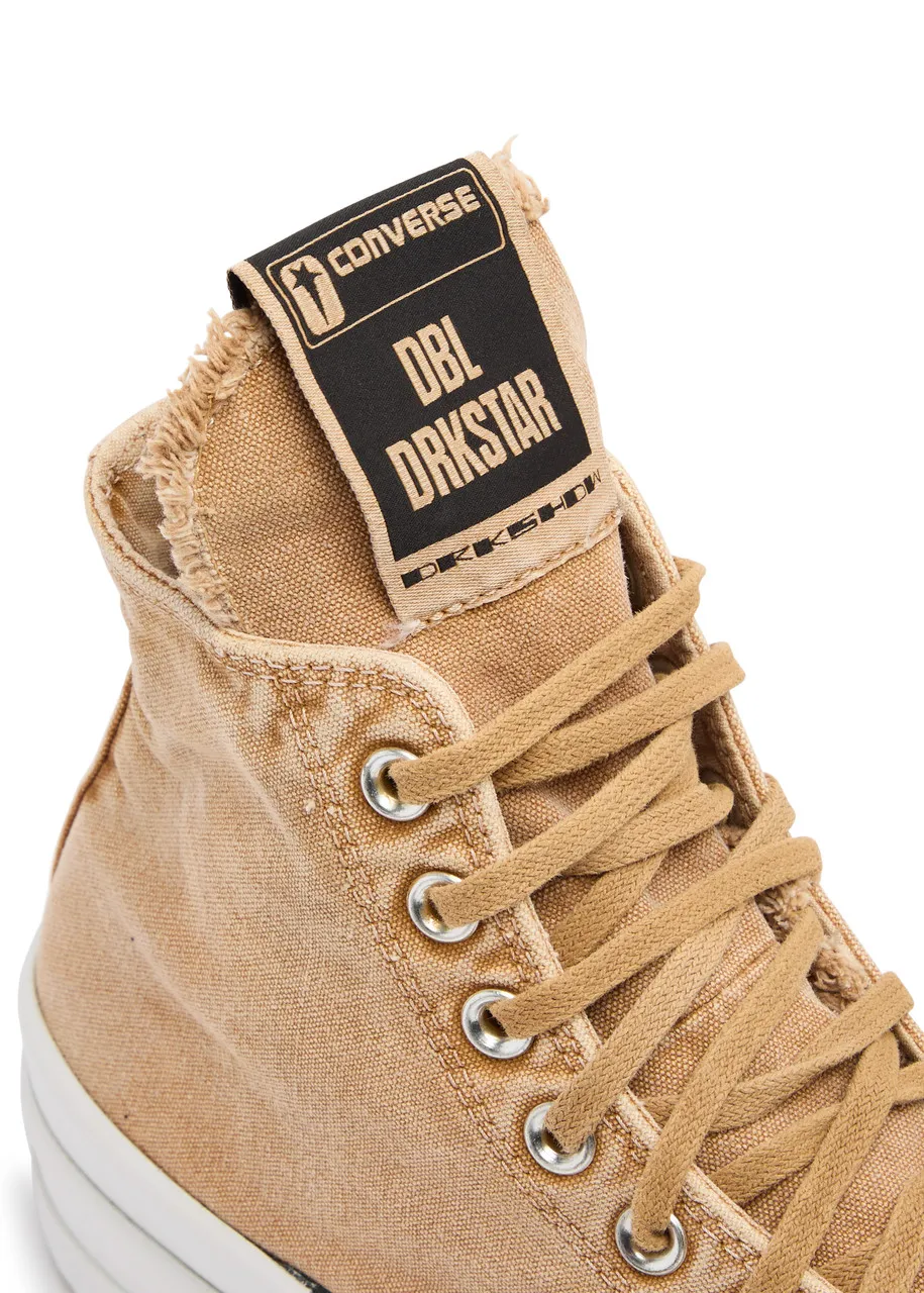 RICK OWENS X Converse DRKSTAR canvas hi-top sneakers  -                         -                     -                