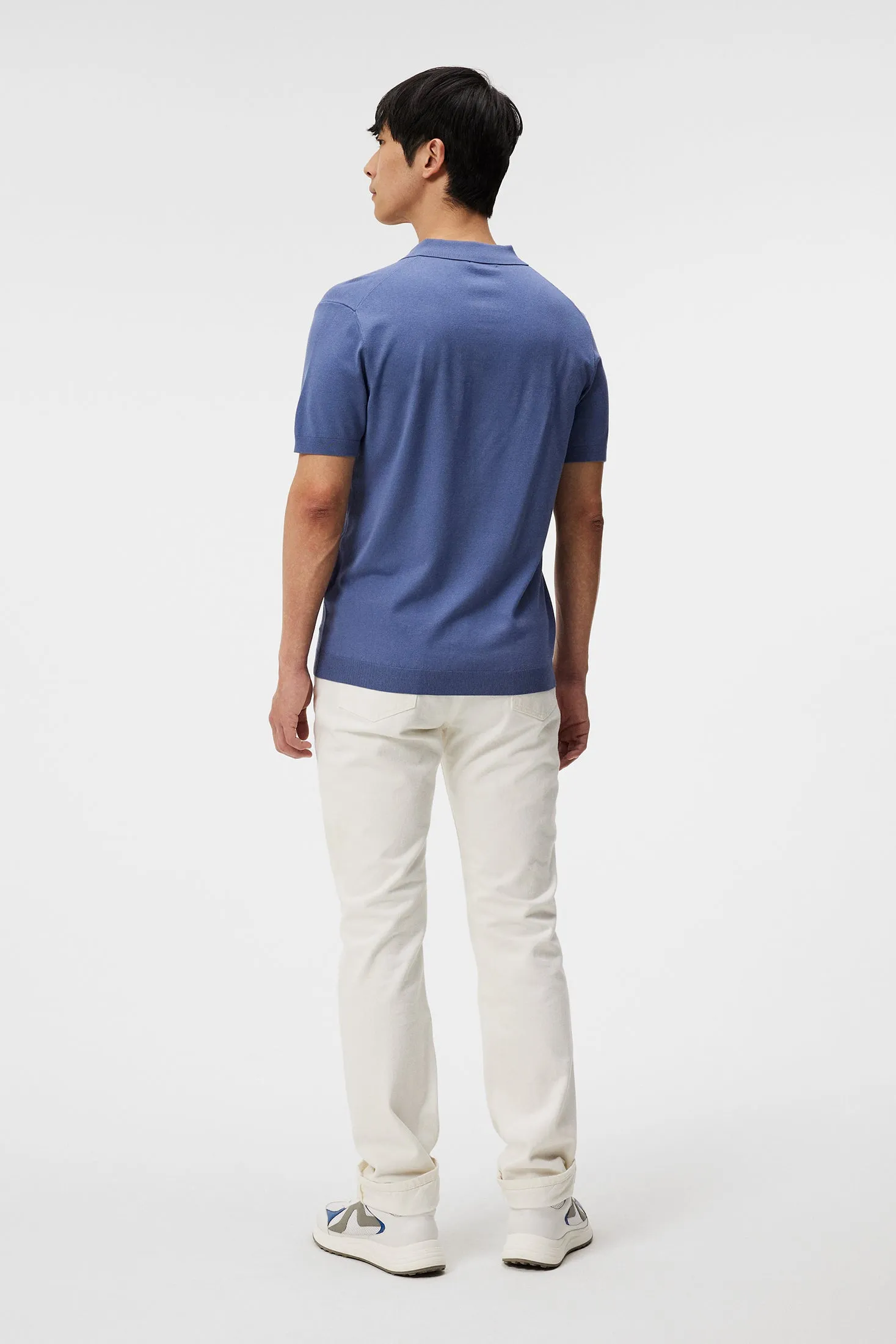 Ridge Rayon Silk Polo / Bijou Blue