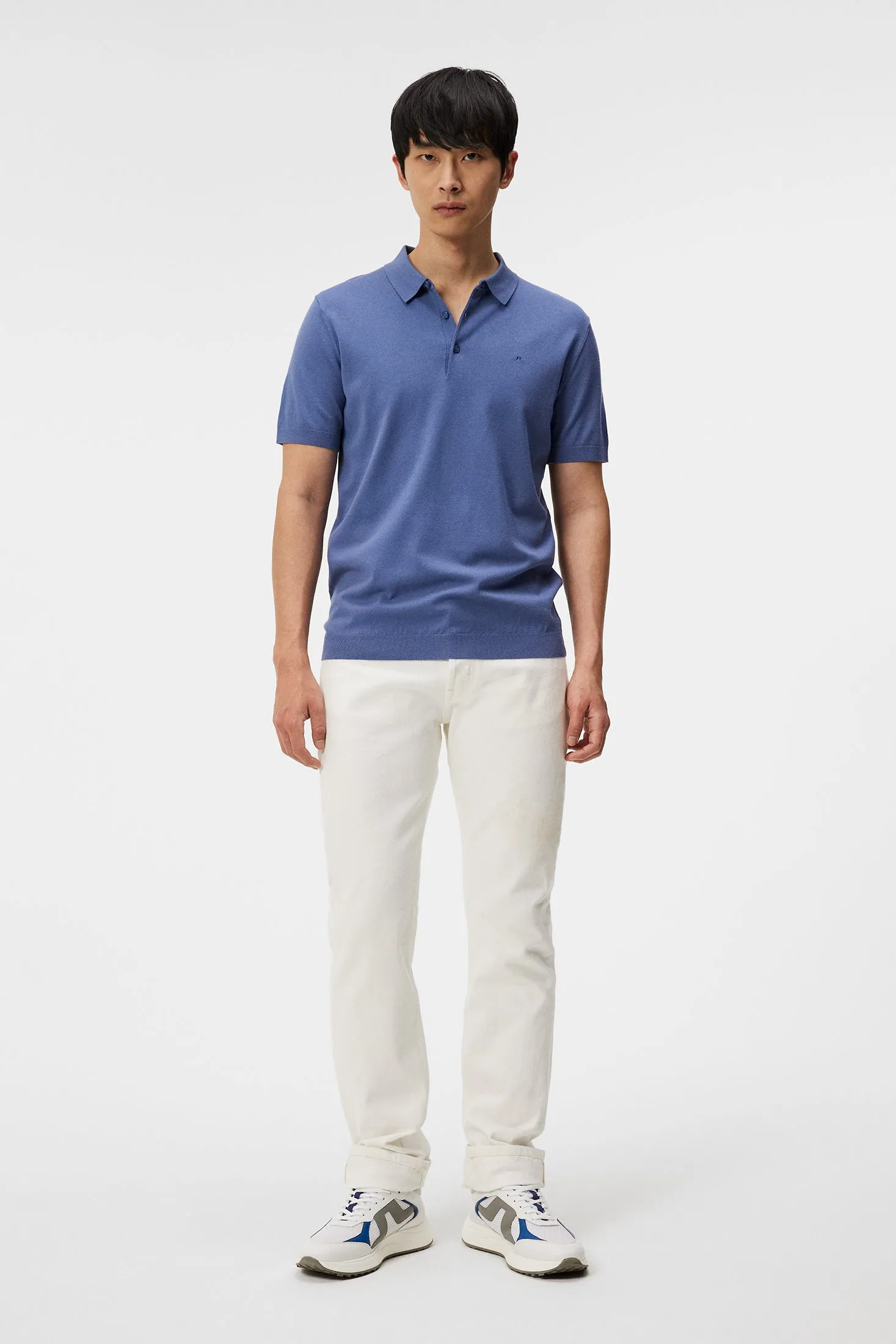 Ridge Rayon Silk Polo / Bijou Blue