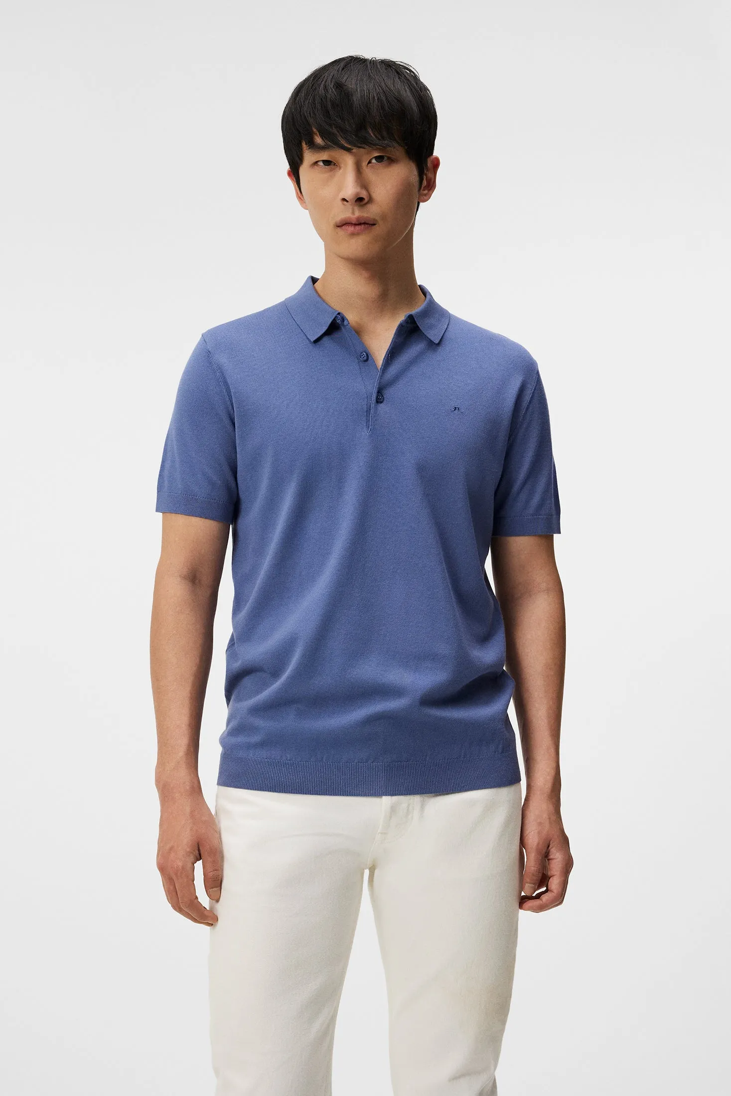 Ridge Rayon Silk Polo / Bijou Blue