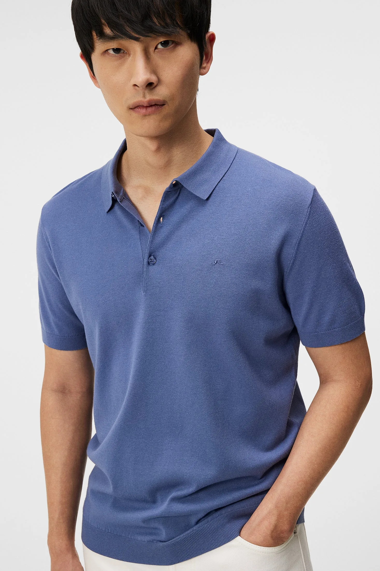 Ridge Rayon Silk Polo / Bijou Blue