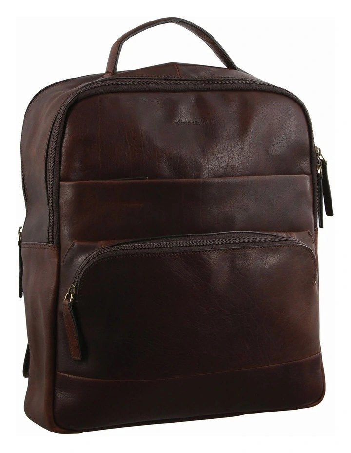 Rustic Leather Business Backpack/Computer Bag in Chestnut