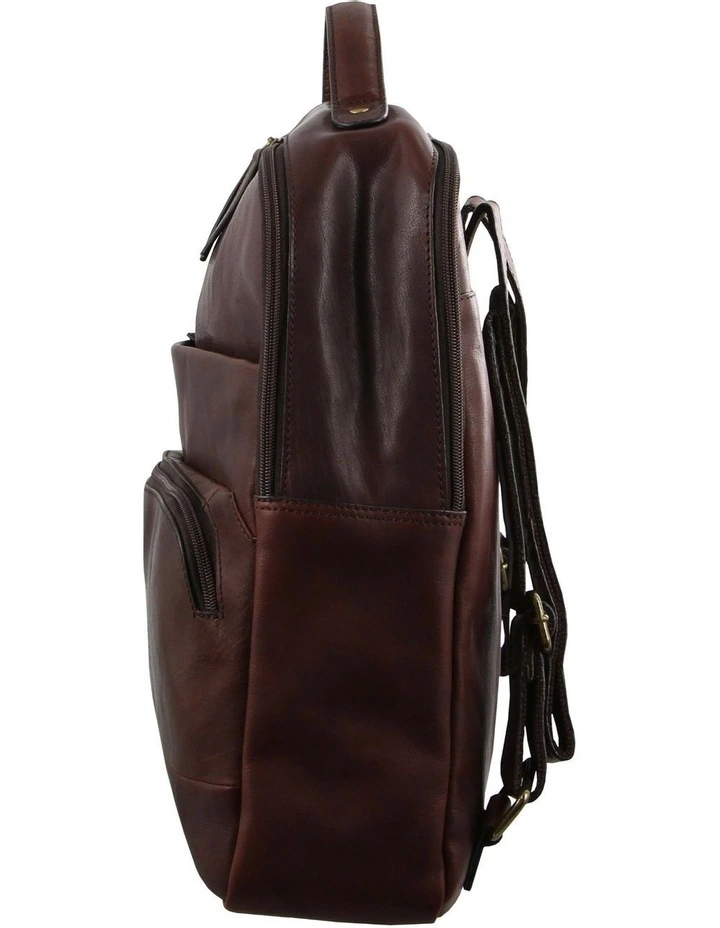 Rustic Leather Business Backpack/Computer Bag in Chestnut