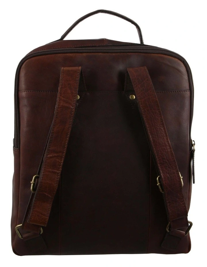 Rustic Leather Business Backpack/Computer Bag in Chestnut