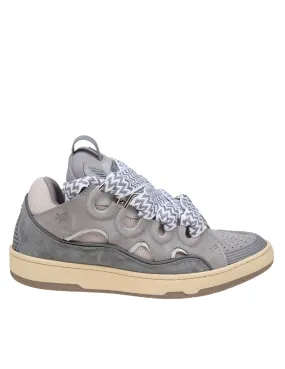 SNEAKERS LANVIN CURB IN PELLE E CAMOSCIO CON LACCI MULTICOLORE