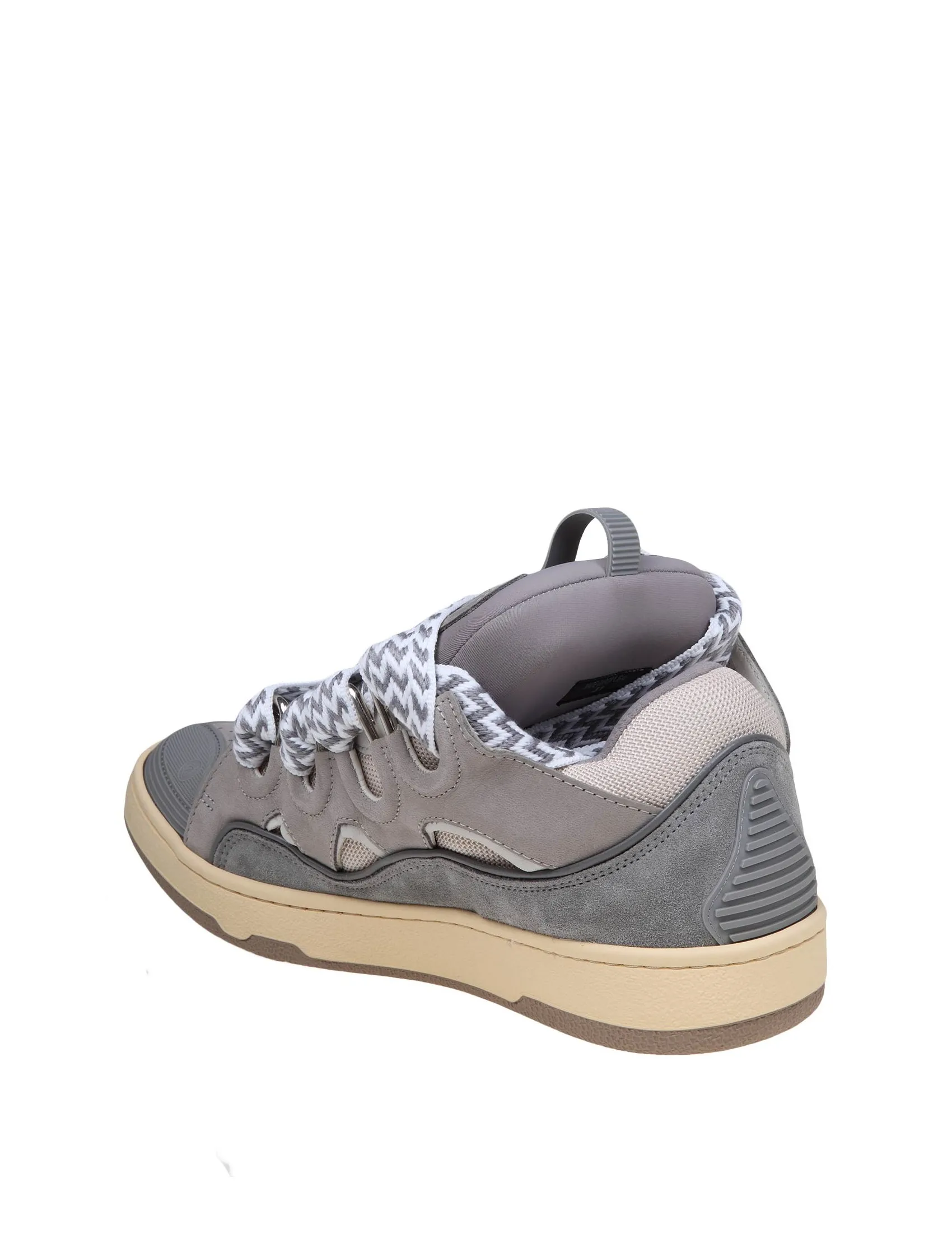 SNEAKERS LANVIN CURB IN PELLE E CAMOSCIO CON LACCI MULTICOLORE