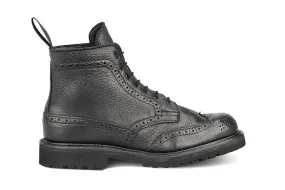 Stephy Brogue Boot - Olivvia Deerskin - Black