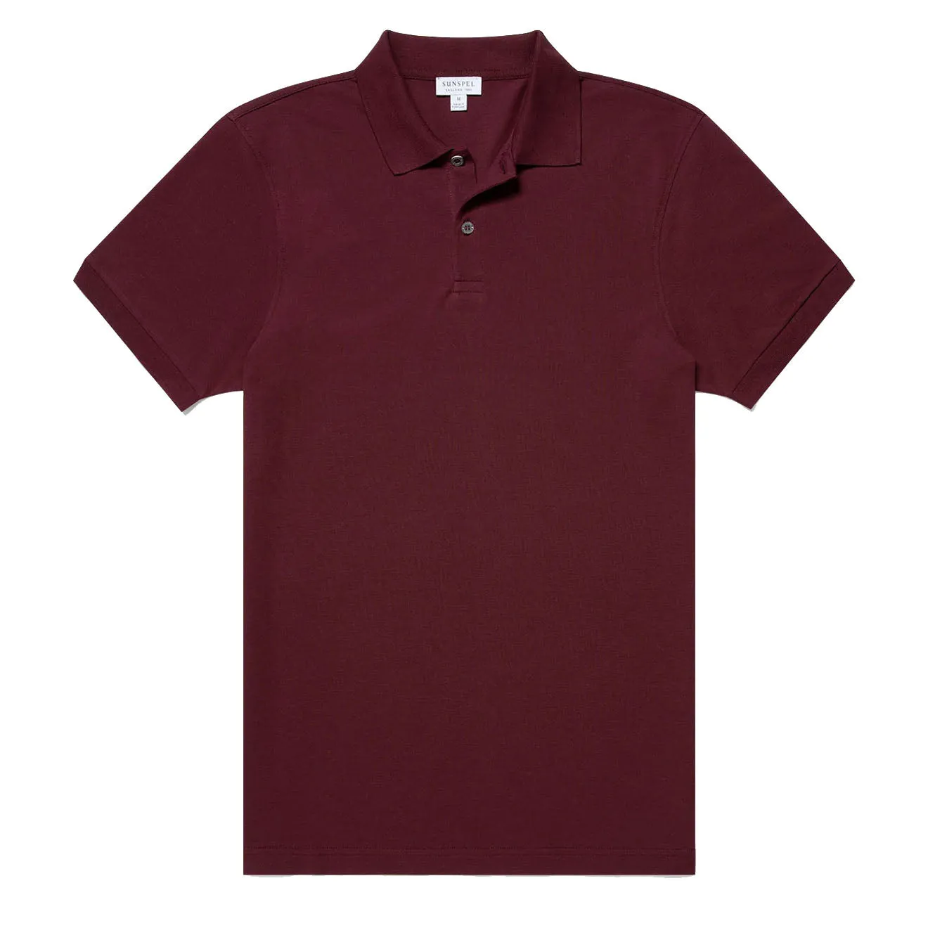 Sunspel Pique Polo Shirt Vino