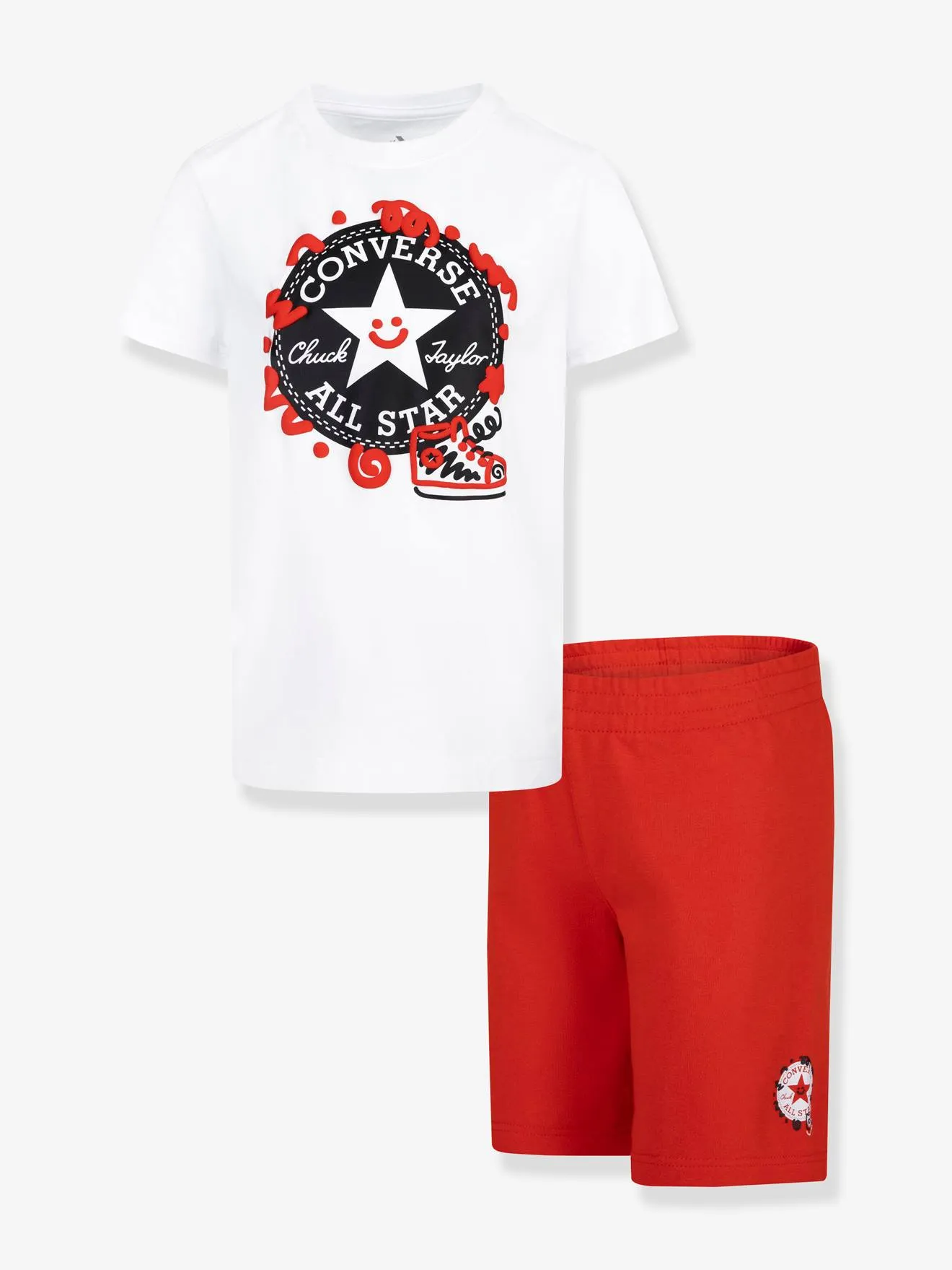 T-Shirt & Bermuda Shorts Combo for Boys, CONVERSE - white