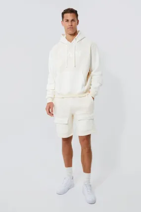 Tall Man Tonal Cargo Short Hooded Tracksuit