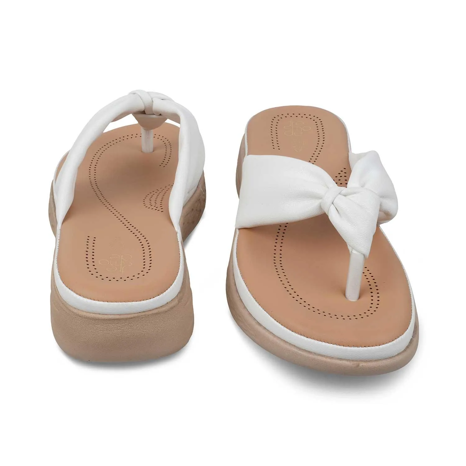 The Habi White Women's Casual Wedge Sandals Tresmode