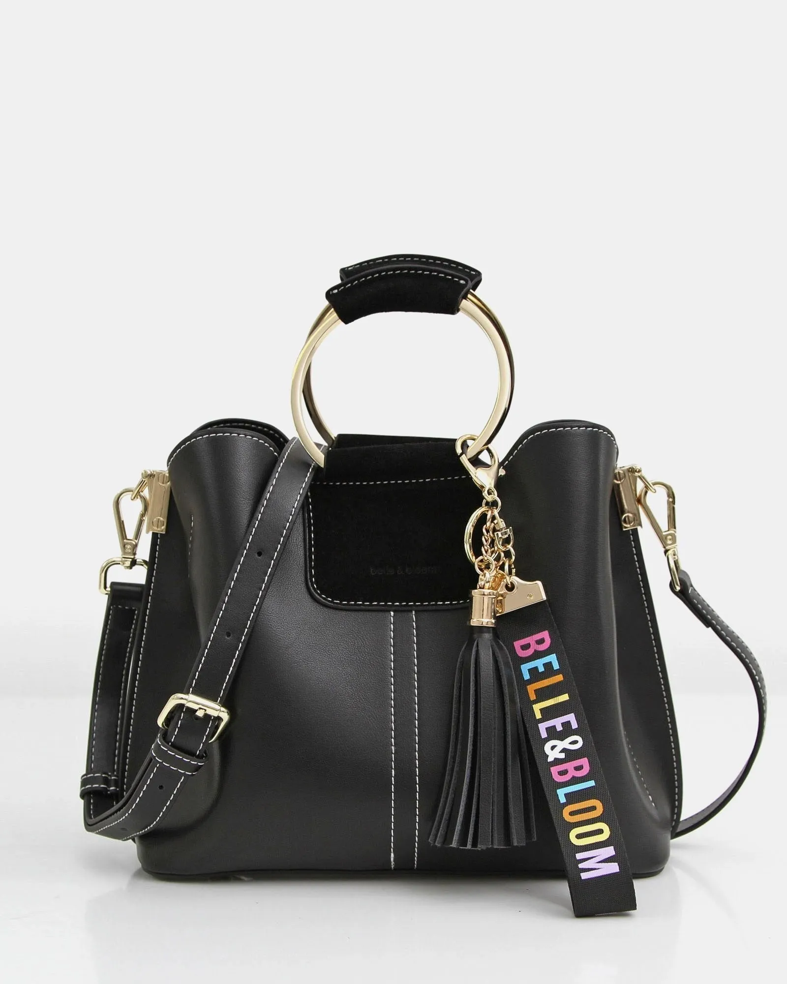 Twilight Leather Cross-Body Bag - Black