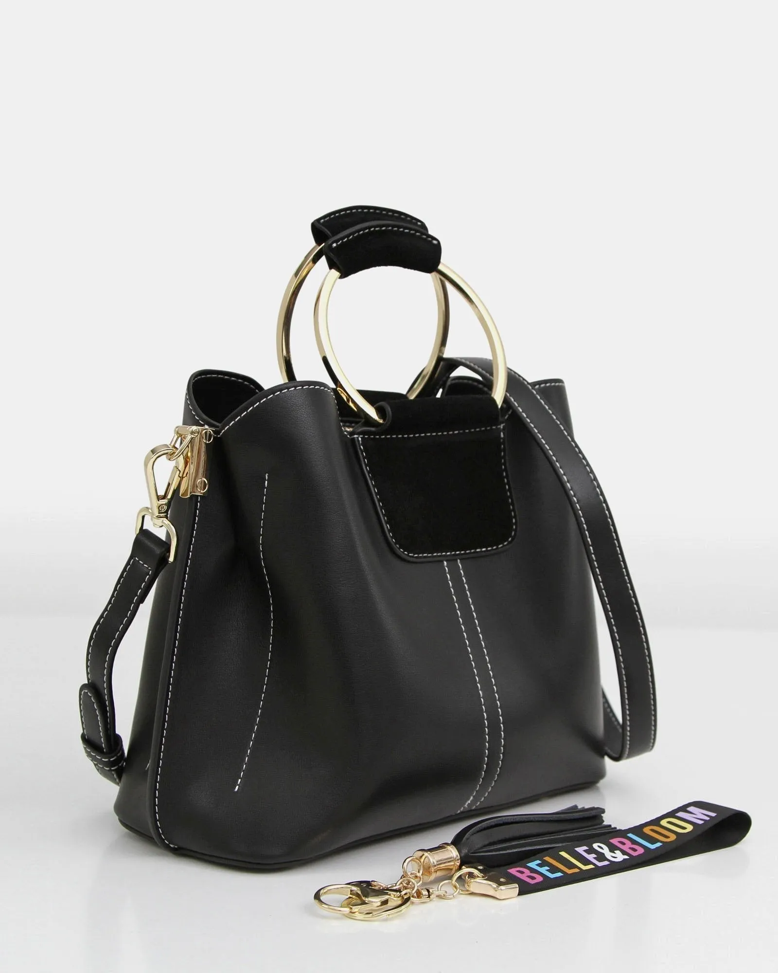 Twilight Leather Cross-Body Bag - Black