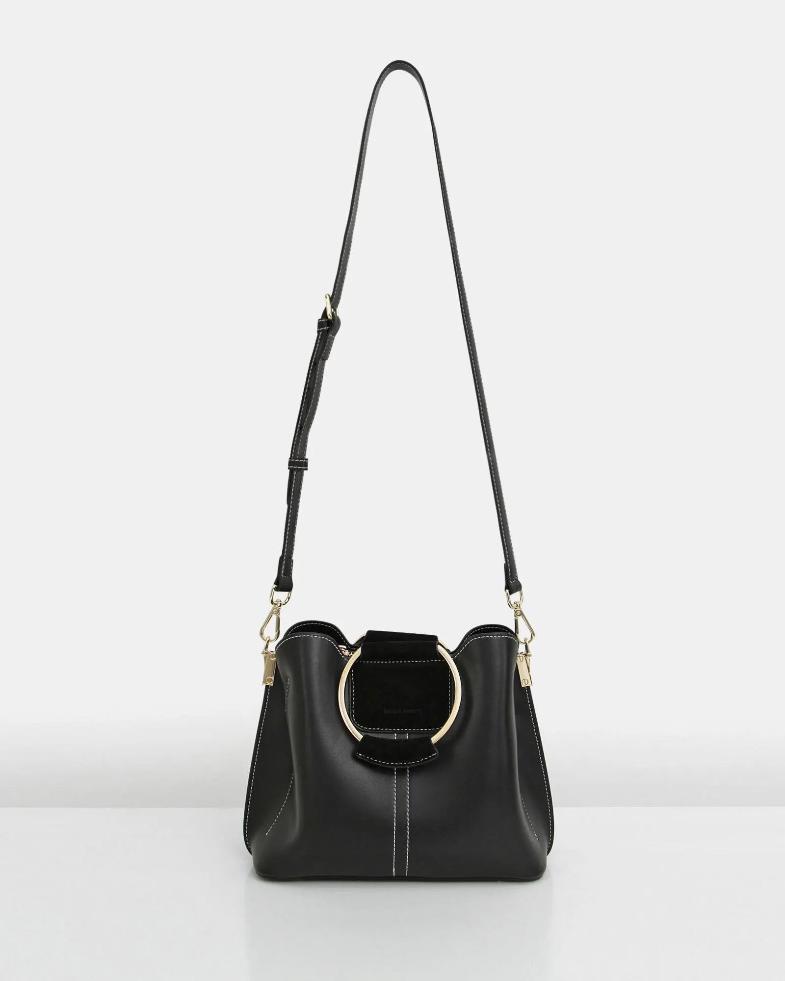 Twilight Leather Cross-Body Bag - Black