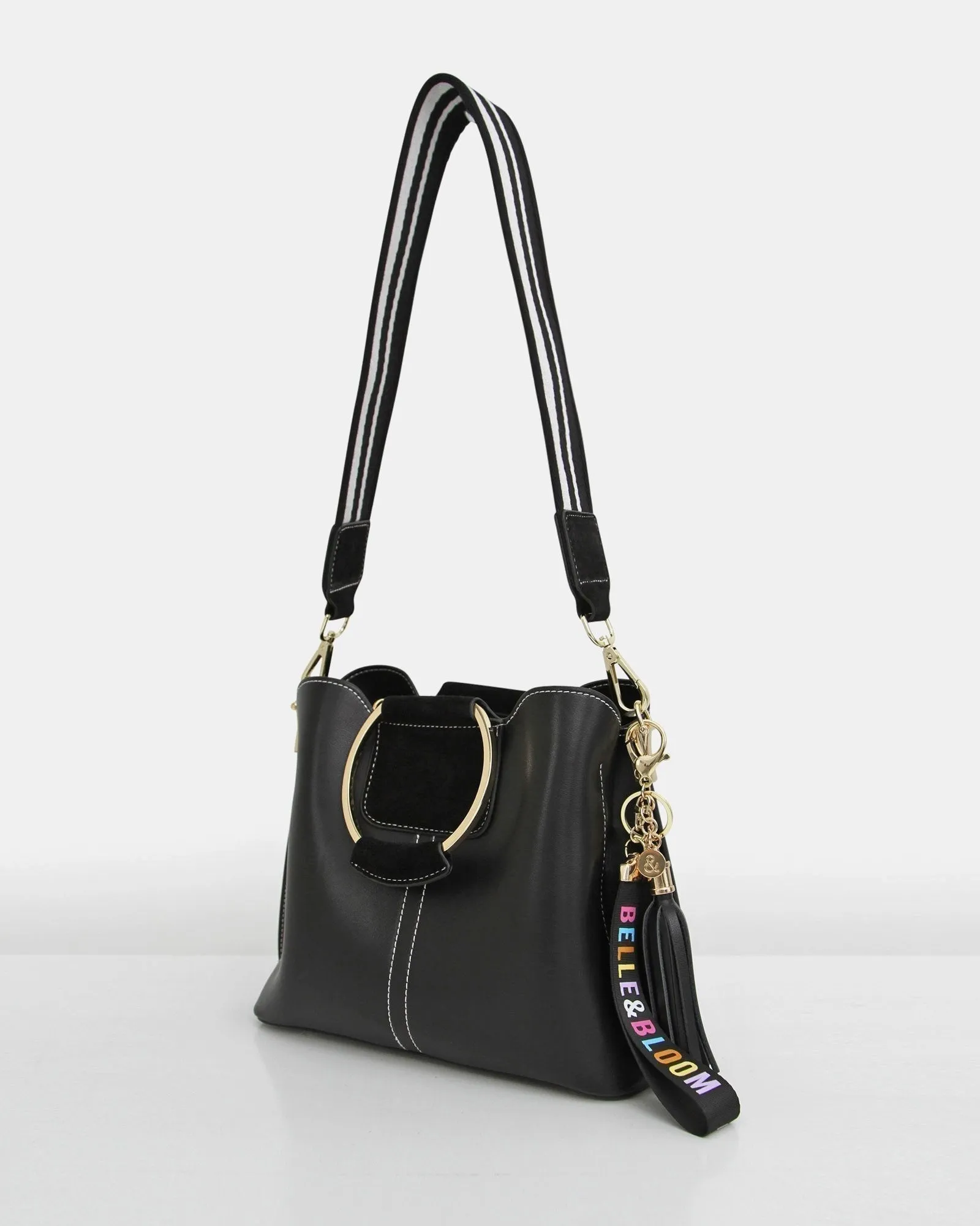 Twilight Leather Cross-Body Bag - Black