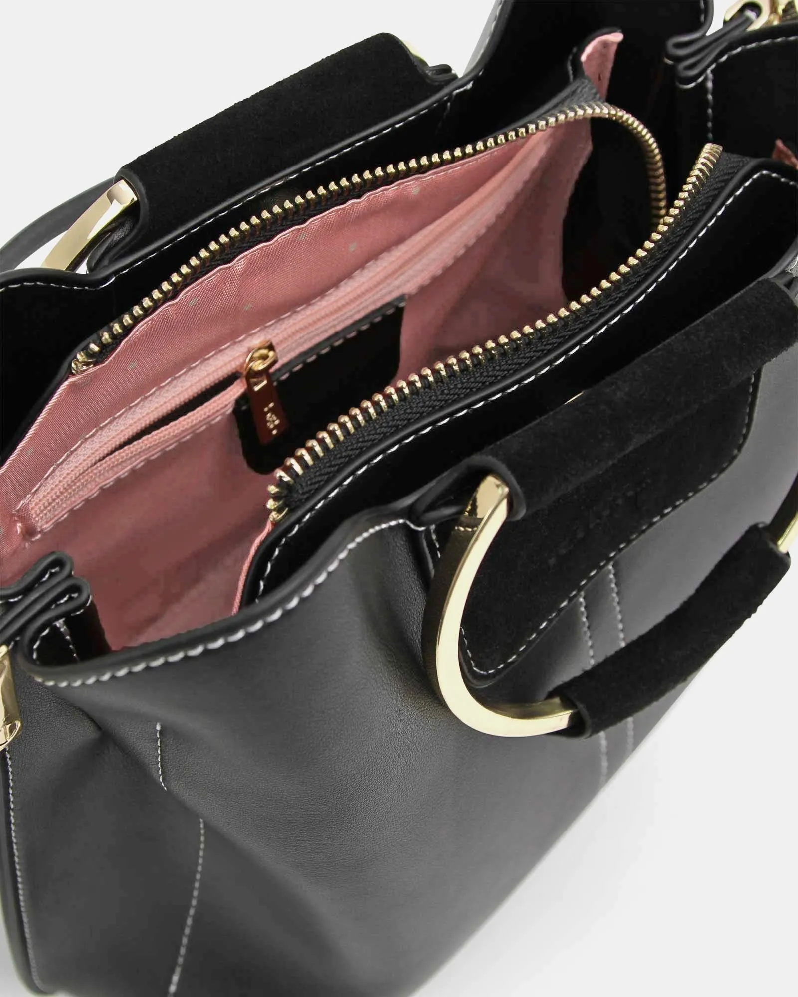 Twilight Leather Cross-Body Bag - Black