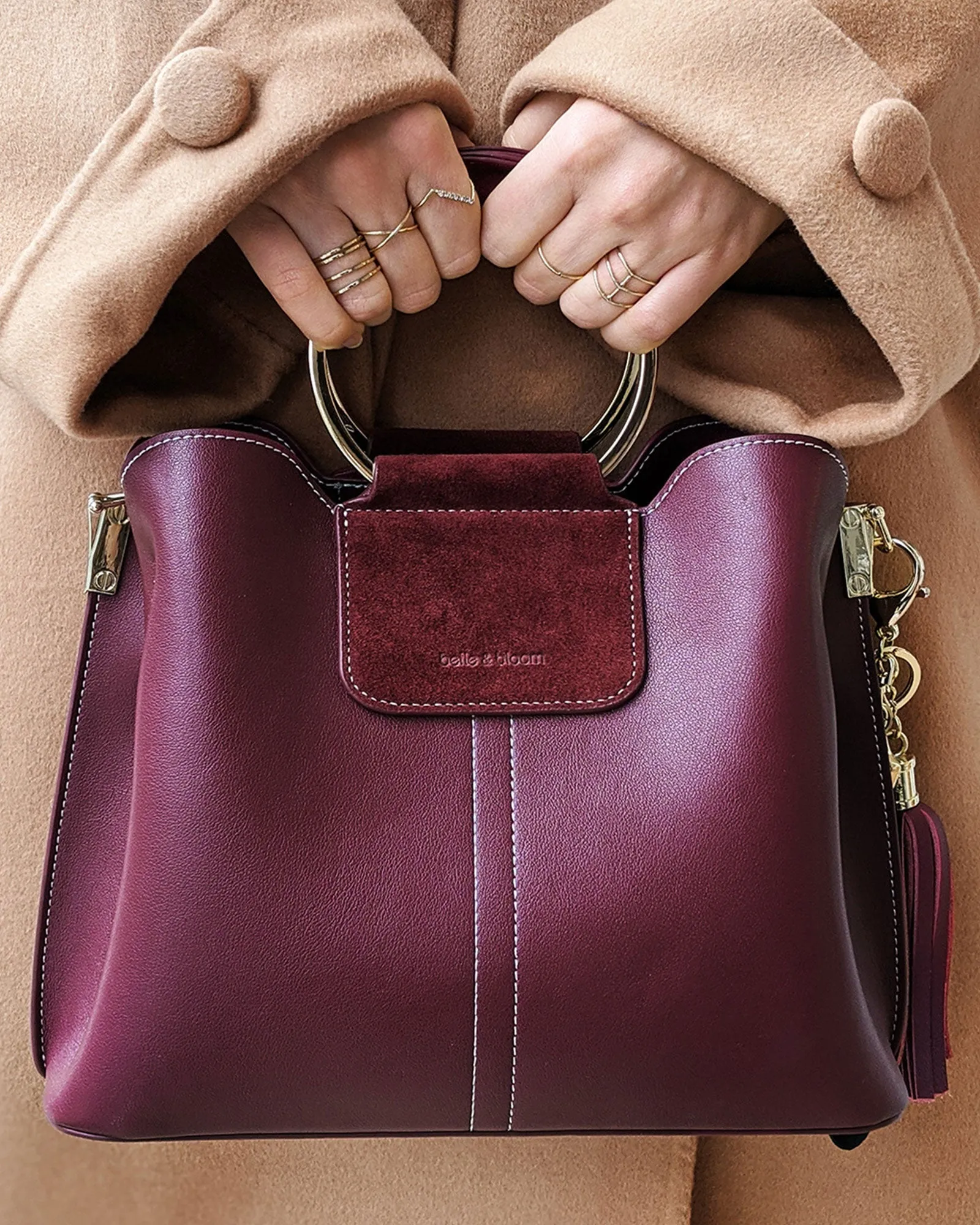 Twilight Leather Cross-Body Bag - Merlot