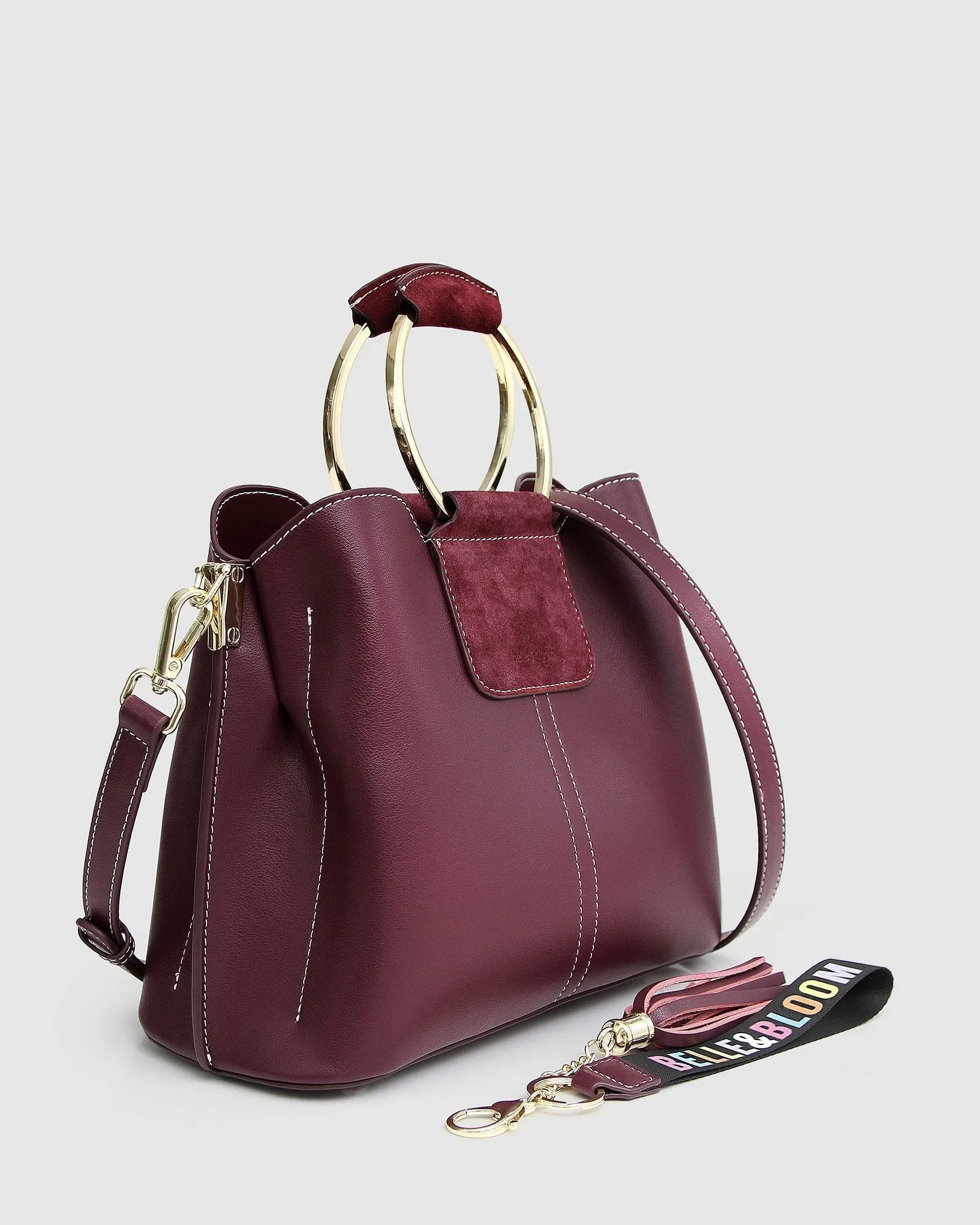 Twilight Leather Cross-Body Bag - Merlot