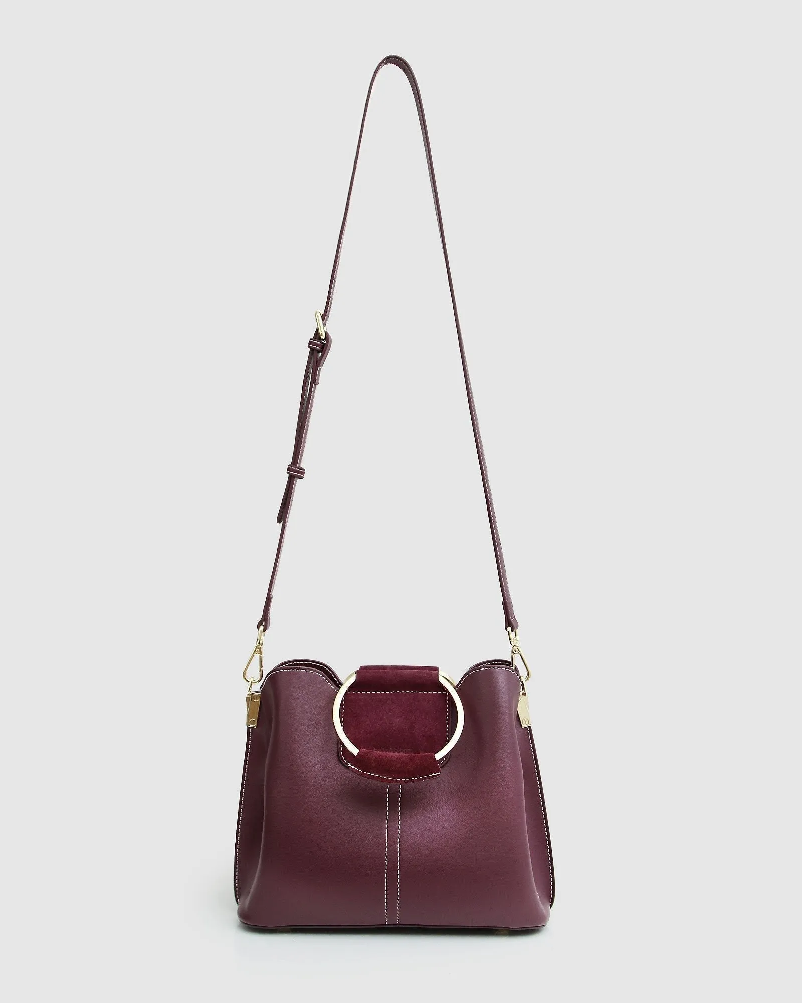 Twilight Leather Cross-Body Bag - Merlot