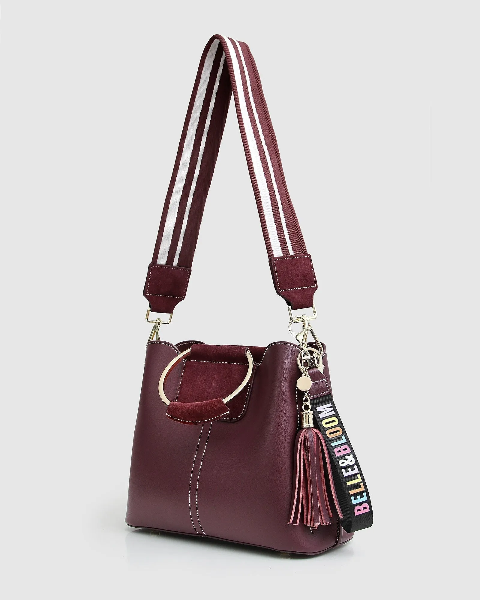 Twilight Leather Cross-Body Bag - Merlot