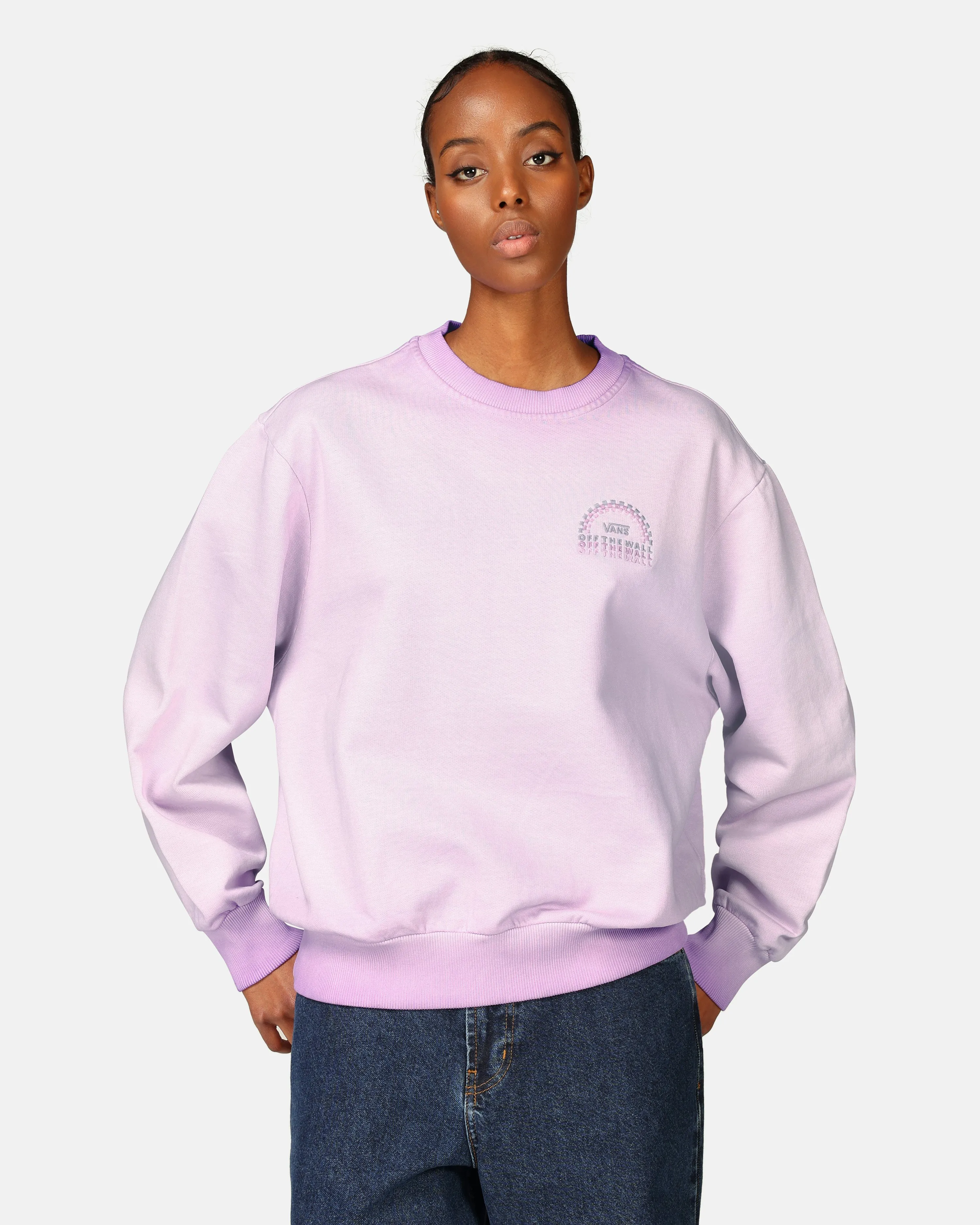 Vans Triple Rainbow Crewneck Lilac | Women | Junkyard