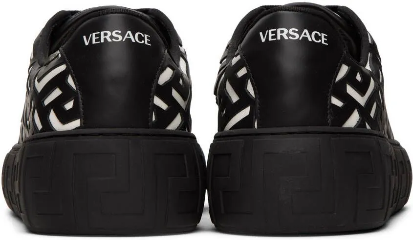 Versace Black & White Greca Sneakers