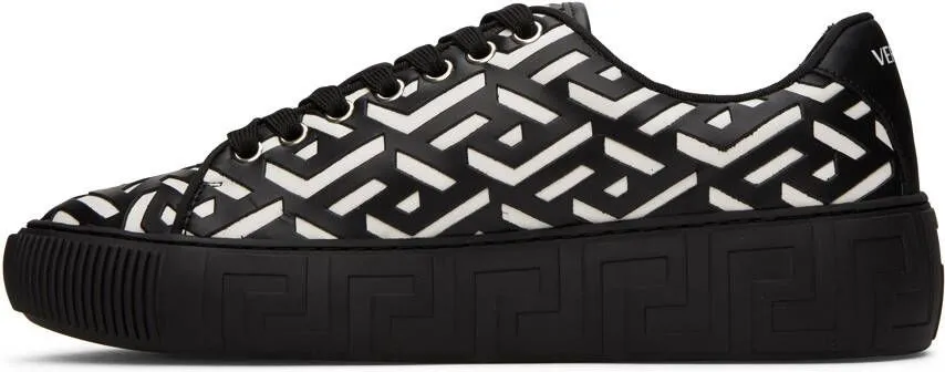 Versace Black & White Greca Sneakers