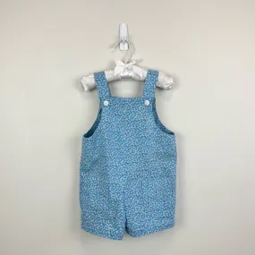 Vintage Blue Floral Shortalls Romper