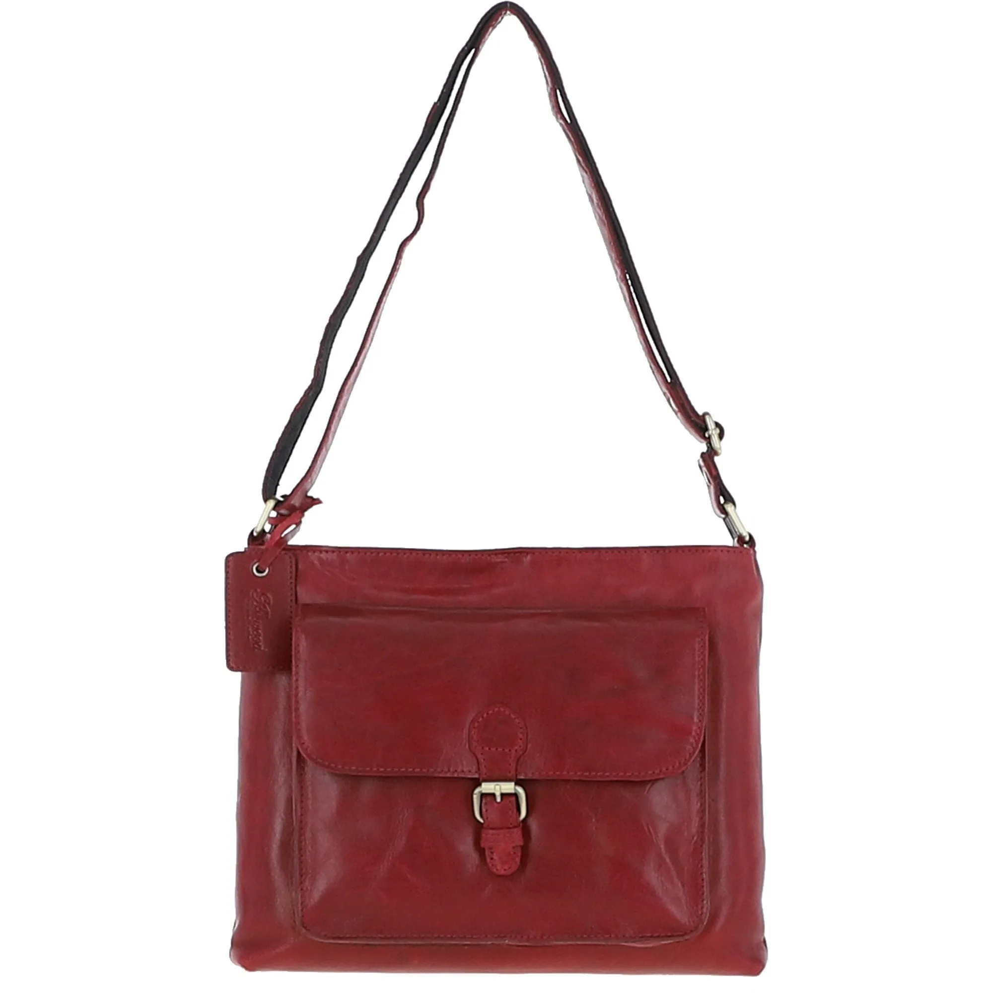 Vintage Medium Leather Shoulder Bag Red: G23