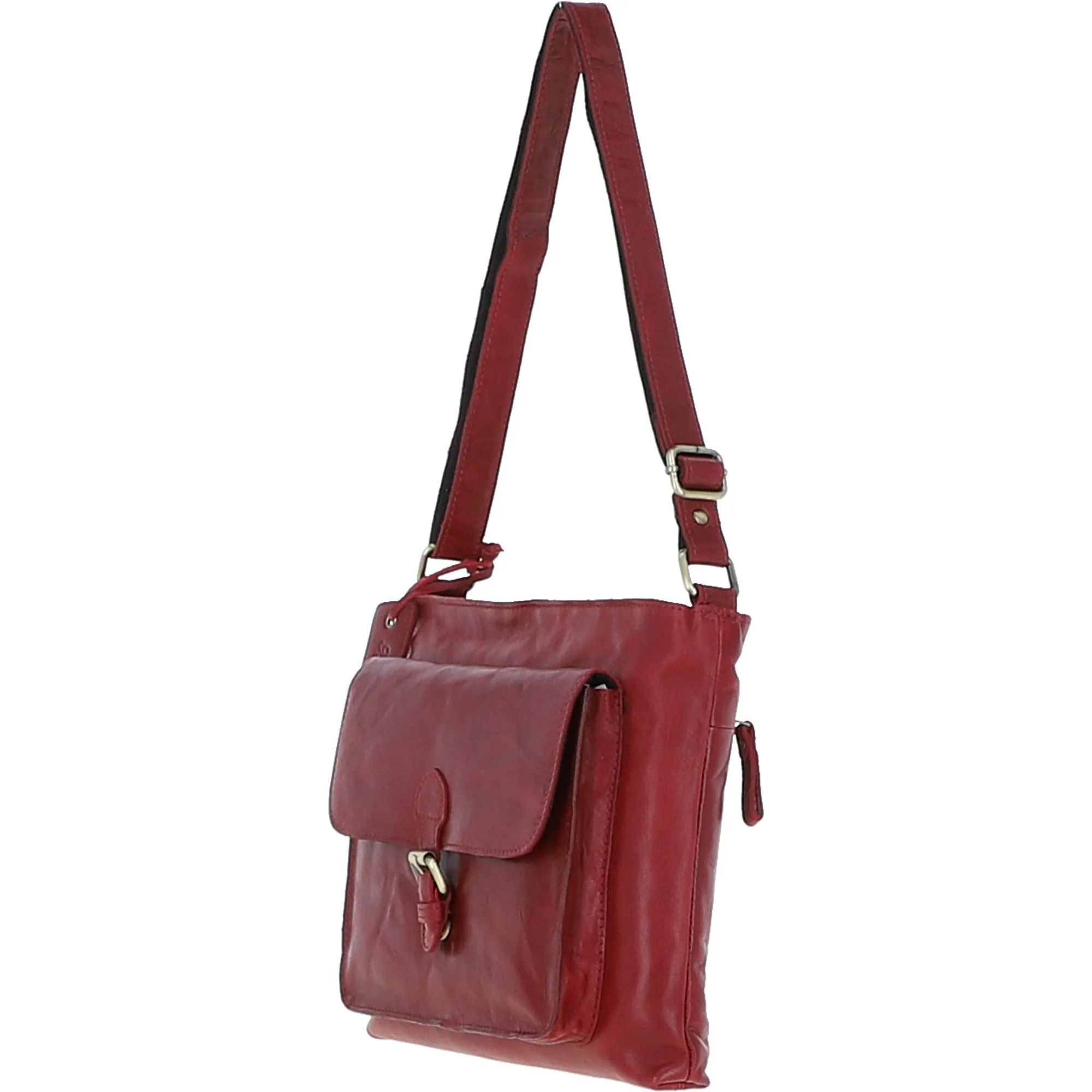 Vintage Medium Leather Shoulder Bag Red: G23