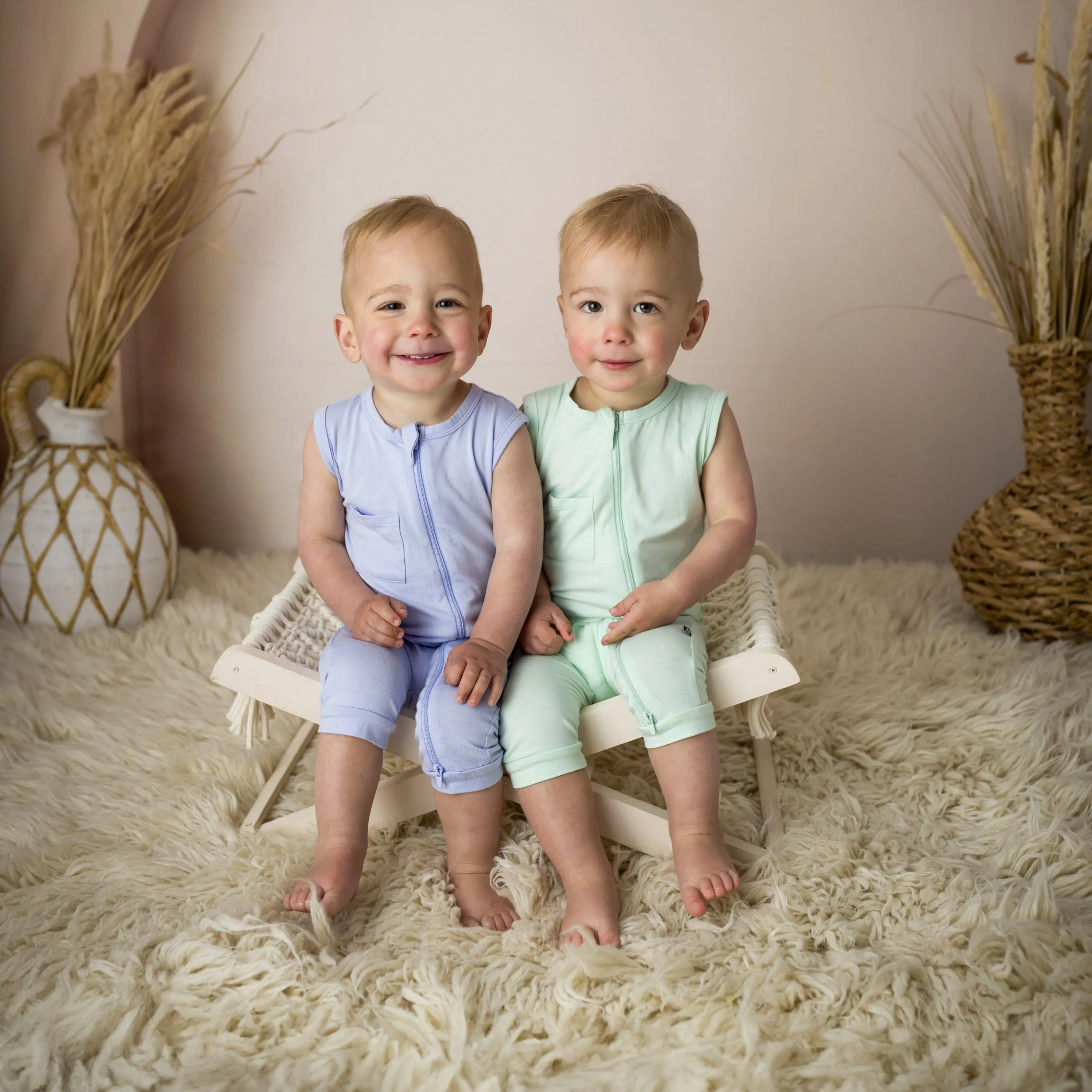 Zippered Sleeveless Romper in Lilac